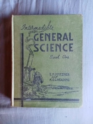 1951 Vintage Intermediate General Science Book 1 Pfizer & Heading Resource  - Image 1 of 4