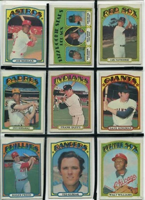 *Lote de 13 cartas A1 - 1972 Topps: Joe Morgan, Cooper/Fisk RC, Willie McCovey, etc. - Imagem 1 de 4