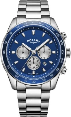 Rotary da Uomo Henley Orologio GB05109/05 Nuovo 43mm Resistente All'Acqua - Immagine 1 di 2