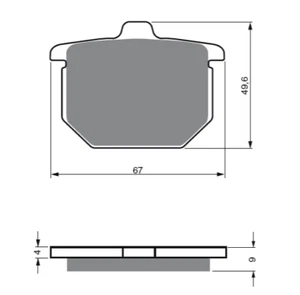 PASTIGLIE FRENO SINTERIZZATE HONDA CB 750 F (CB750G/A401) 77 - 80 2F/R - Picture 1 of 2