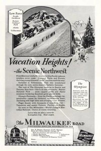 1928 Milwaukee Road: Vacation Heights Scenic Northwest Vintage Print Ad - Picture 1 of 1