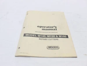 Woods M140,M150 & M160 Universal Rotary Mower Owner Operator - Imagen 1 de 5