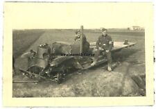 Orig. Foto RAD mit zerstörte Lkw in WOLBROM b. Krakau Kattowitz Polen 1940