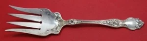 Violet by Wallace Sterling Silver Salad Serving Fork 4-tine 8 3/4" Silverware - Picture 1 of 2