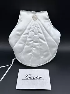 Avon Curator Pearl SAC BAG Protects Saq Pearls Shell Shaped Ivory Cream White - Picture 1 of 8