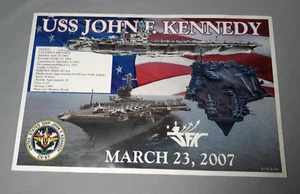 USS John F. Kennedy CV-67 Decommissioning Large Pamplet March 23, 2007. - Picture 1 of 4