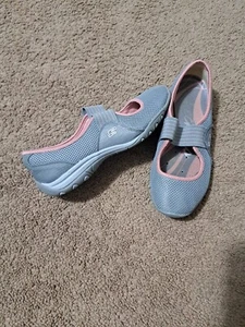 Skechers Damenschuhe Größe 6 Mary Jane-Flats 22152 grau Mesh elastische Riemen bequem - Bild 1 von 9