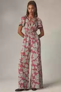 ANTHROPLOGIE The Somerset Jumpsuit in Dark Orange Size Medium BNWOT - Picture 1 of 3