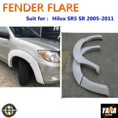 White Fender Flares Wheel Arch Suits for Hilux SR5 SR 2005-2011 front guard 4pcs - Image 1 of 4