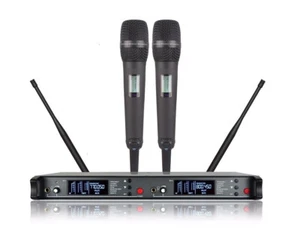 DJ Microphone Wireless System Set Long Range Professional Cordless Microphone - Picture 1 of 2