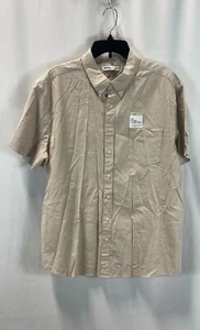 NWT Sonoma Mens Beige Short Sleeve Standard Fit Collared Button-Up Shirt Sz 2XL - Picture 1 of 7