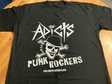 THE ADDICTS South American Tour 2019 T-shirt taille moyenne punk rock Brésil Mexique