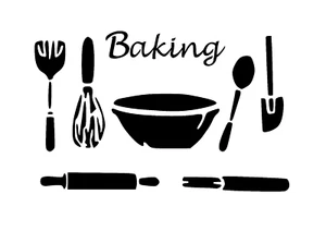 Stencil " Baking " su A4 - Foto 1 di 1