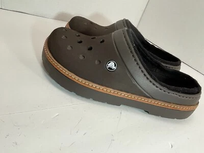 Zapatos cómodos Crocs para hombre sin cordones marrón para hombre talla 7 sin tirantes de piel sintética Foto 1 de 4