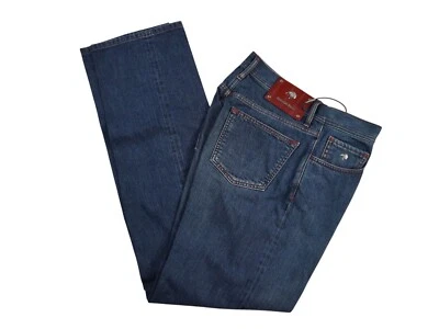 NUEVO STEFANO RICCI Jeans de Lujo LOGO Algodón Talla 34 EE. UU. 50 UE (JC291) Foto 1 de 3