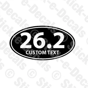 26.2 Marathon Running Track Triathlon Olympics Oval Vinyl Decal 2 Styles - Picture 1 of 3