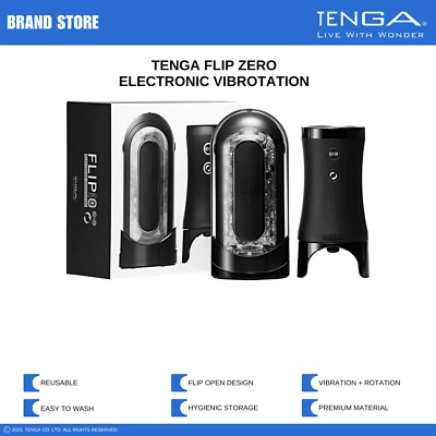 TENGA FLIP 0 EVR Reusable Male Masturbator w/Rotational Stimulation & Vibration - Image 1 of 4