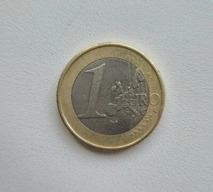 Portugal Euro Coin - 1 Euro 2002  with Error (rare coin) - Picture 1 of 3