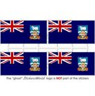 FALKLAND ISLANDS Falkland Islands Flag, 50mm Vinyl Sticker x4