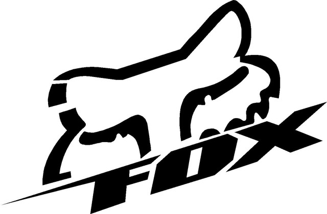 FOX RACING LOGO WITH TAIL /WHITE/ Vinyl Window Decal #FX-1 ( 3.4