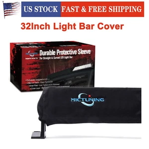 32" Inch LED Light Bar Cover Weather-Protective Straight Curved Sleeve Universal - Foto 1 di 9