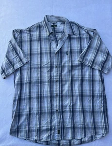 Jeep Mens Shirt XL Short Sleeve - Collared Cotton Button Up Casual Wear Check - Picture 1 of 7