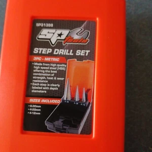 SP Tools SP31398 Stufenbohrer-Set 3-teilig metrisch HSS NEU IM KOFFER - Bild 1 von 5
