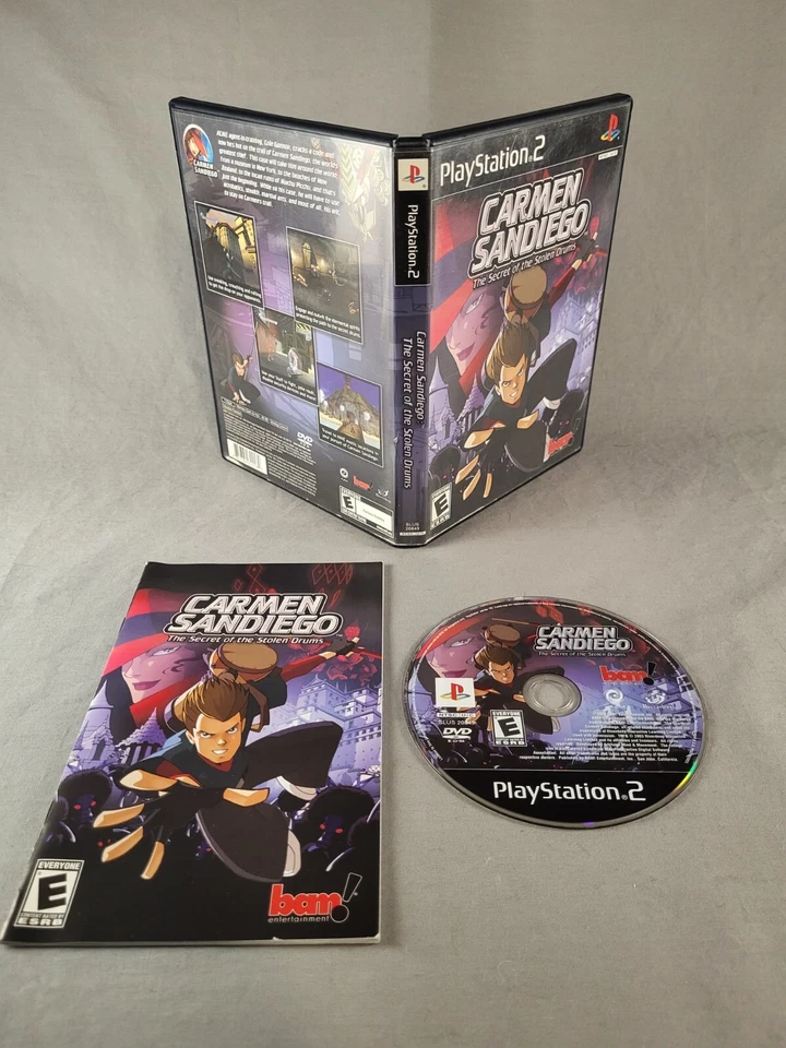 Carmen Sandiego: The Secret of the Stolen Drums, PS2, Complete, Authentic! - Image 1 of 1