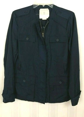 Hei Hei Navy Blue Women's Size: S Long Sleeve Full Front Zip/Button Jacket - Image 1 of 4