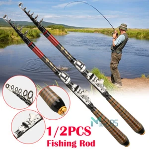 Carbon Fiber Telescopic Fishing Rod Travel Rod for Fishing Beginner and Angler - Picture 1 of 45