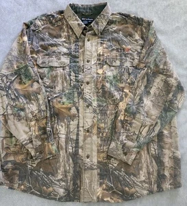 5.11 Tactical Buttonup Long Sleeve Real Tree Extra Camo Shirt 2XL Pockets Collar - Picture 1 of 13