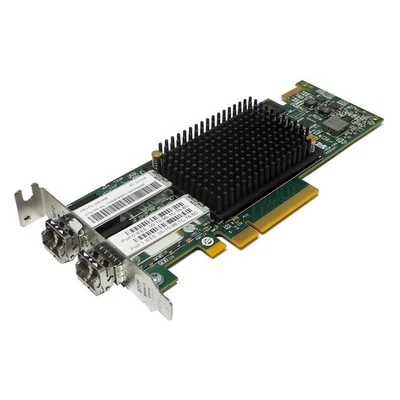 Emulex LPE16002 Dual-Port 16 Gb/s PCIe x8 FC Host Bus Adapter P005947-41C LP - Immagine 1 di 3