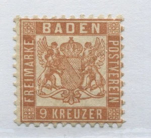 Baden 1862 9 kr mint NH - Picture 1 of 1