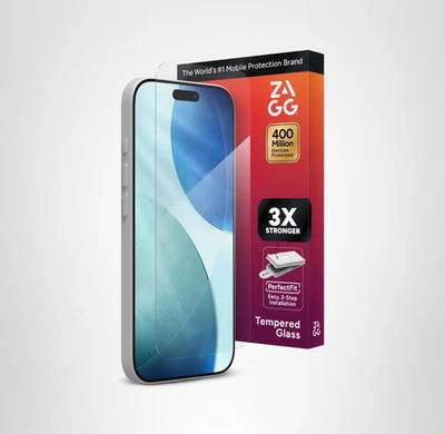 ZAGG Glass + Screen Protector for iPhone 17 Pro - 3X Stronger Impact & Sh... - Image 1 of 4