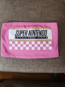 Super Nintendo Women's Crop Top Pink Size Medium Elastic 2019 - Picture 1 of 5