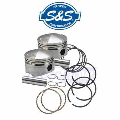 S&S Cycle Forged Pistons for 88ci.- 103ci. for 1941-1950 Harley Davidson F - wx - Imagem 1 de 4