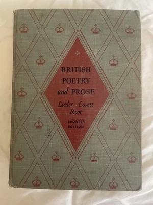 BRITISH POETRY AND PROSE SHORTER EDITION 1951 HARDCOVER  - Image 1 of 4