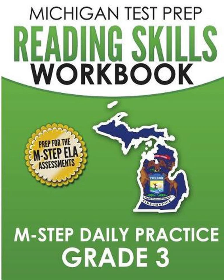 MICHIGAN TEST PREP Reading Skills Workbook M-STEP Daily Practice Grade 3: Prepar - Image 1 of 1