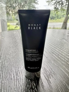 Monat Black Hair Shampoo + Conditioner 2-in-1 Travel 2 fl oz 60 ml New **READ** - Picture 1 of 6
