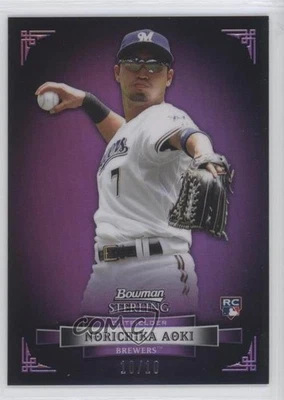 Bowman Sterling Purple Refractor 2012/10 Norichika Aoki #39 novato radiocontrol Foto 1 de 2