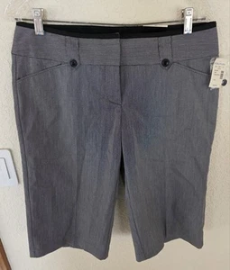 Maurices Mid-rise Dojo Dress Shorts Women's (Size:7/8) 34" W 15" L Black & White - Picture 1 of 9