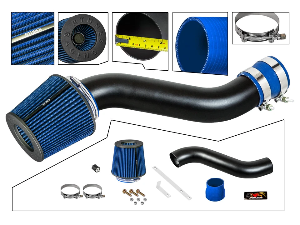 RTUNES UL Short Ram Air Intake Kit+Filter For 1997-2002 Jeep Wrangler 2.5L - Image 1 of 1
