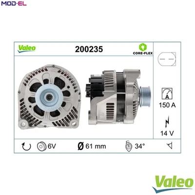 ALTERNATOR 200235 FOR BMW M47D20 M47D20 2.0L 4cyl 3 E46 - Image 1 of 4