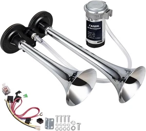 FARBIN Car Horn 24V 150db Super Loud Air Standard Horn, Silver  - Bild 1 von 8