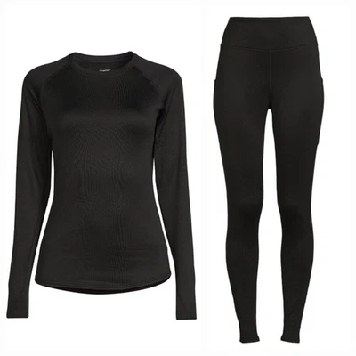 Conjunto de Top y Leggings Cuddl Duds ClimateRight Aerowarm Protector Térmico Capa Base XS Foto 1 de 4