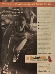 1997 FloVent PRINT AD Jackie Joyner-Kersee VTG 90s GlaxoWellcome Pharmaceutical - Picture 1 of 5