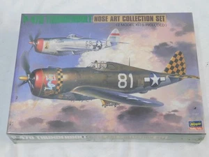 1/72 Hasegawa P-47D Thunderbolt Nose Art Razor & Bubble Plastic Model 2 Kits NEW - Picture 1 of 1