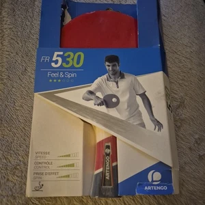 Artengo Table Tennis Bat fr530 feel and spin  NEW WITH FILM ON - Picture 1 of 3