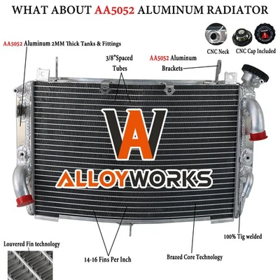 Aluminum Radiator Fit 2009 2010 2011 2012 2013 2014  Yamaha Motorcycle YZF-R1 - Image 1 of 4