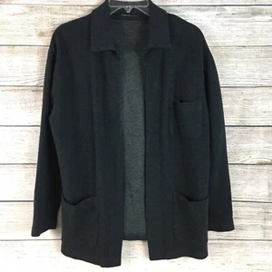 ISDA & Co Open Front Cardigan Sweater Wool Blend Pockets Made in USA Small - Picture 1 of 11